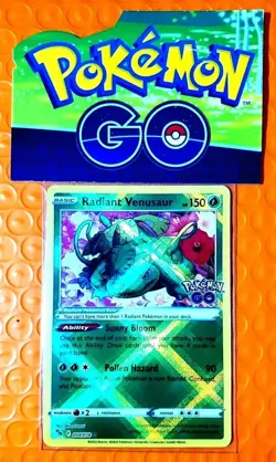 Pokemon GO ☆ Radiant Venusaur 004/078 Pokemon TCG Holo Radiant Rare - Image 1