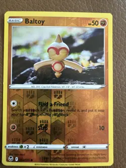 Pokemon Baltoy Reverse Holo Silver Tempest 93/195 Yuka Morii - Image 1