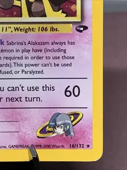 Pokemon TCG 1st Edition Sabrina's Alakazam 16/132 Gym Challenge Holo VTG WOTC - Image 4