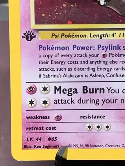 Pokemon TCG 1st Edition Sabrina's Alakazam 16/132 Gym Challenge Holo VTG WOTC - Image 5