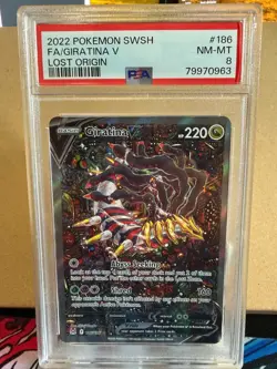 Pokemon 2022 Lost Origin Giratina V Alt Full Art Holo 186/196 PSA 8 - Image 1