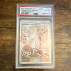 Professor Oak's Setup Full Art Holo Cosmic Eclipse 233/236 PSA 10 New Cert - Image 1