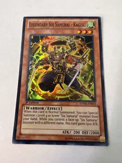 Yugioh - Legendary Six Samurai - Kageki - Super - 1st - SDWA-EN018 - NM - Image 1