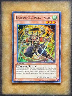 Yugioh Legendary Six Samurai - Kageki SDWA-EN018 Super Rare 1st Ed LP - Image 1