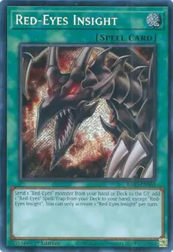 Red-Eyes Insight - RA03-EN061 - Secret Rare - 1st Edition NM Yugioh Quarter Cent - Image 1