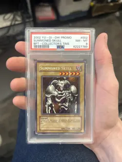 YuGiOh Summoned Skull BPT-002 Collector's Tins Promo REVERSE HOLO PSA 8 - Image 1