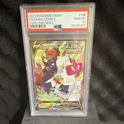 Pokemon TCG Duraludon V 198/203 Evolving Skies Alt Full Art Holo EN PSA 10 - Image 1