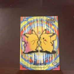 LP 2000 Topps Pokemon TV #132 Animation Series 2 Stick-Ons Ditto Pikachu 5 of 10 - Image 1