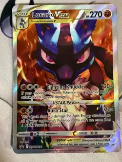 Pokemon Lucario VSTAR SWSH291 Full Art BLACK STAR Promo – Sword & Shield - Image 1