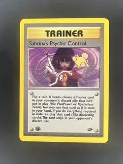 Sabrina’s Psychic Control 121/132 LP Cool Misty Psyduck Cameos Gym Pokemon Card! - Image 1