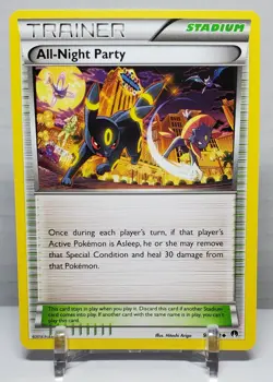 ALL-NIGHT PARTY UNCOMMON BREAKPOINT 96/122 X & Y POKEMON CARD LP UMBREON - Image 1