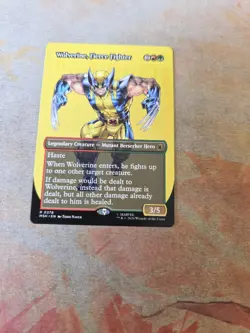Wolverine, Fierce Fighter Borderless Marvel's Super Heroes MTG NM - Image 1