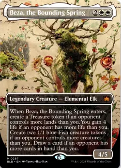 Beza, the Bounding Spring (Borderless) M Bloomburrow 287 NM - Image 1