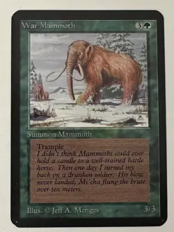Magic the Gathering MTG Alpha War Mammoth NM (Beta Bob) - Image 1