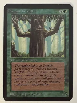 Magic the Gathering MTG Alpha Ironroot Treefolk NM (Beta Bob) - Image 1