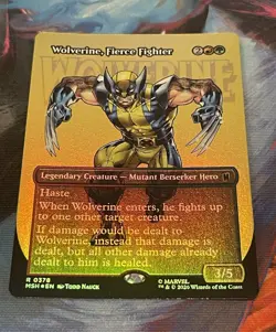 Wizards of the Coast Wolverine, Fierce Fighter Marvel SH 0378 Rare Foil - Image 1