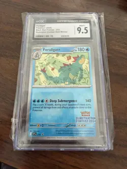 Pokemon Feraligatr #213 Black Star Promo Illustration Contest 2024 CGC 9.5 MINT+ - Image 1