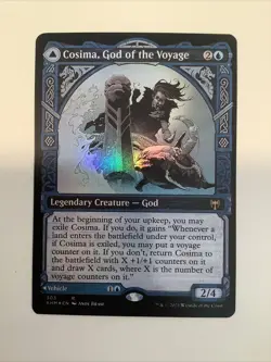 MTG KHM: Cosima, God of the Voyage The Omenkeel Kaldheim Extended Art Foil 303 - Image 1