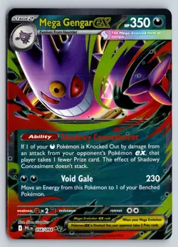MEGA GENGAR EX 056 PHANTASMAL FLAMES HOLO - Image 1