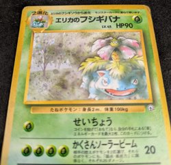 Erika's Venusaur 003 Vintage Holo Japanese Gym Challenge Pokemon -Swirl- DAMAGED - Image 3