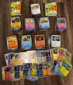 1500 Pokemon Card Bulk Lot Modern + 50 Holos + 2 FREE Mini Binders NM - Image 1
