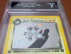 Dark Magneton 1st Edition 11/82 Team Rocket Pokemon Card Get Graded 7 Excellent - Image 3