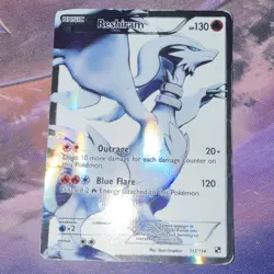 Pokemon Co. Reshiram 113/114 Black & White Full Art Holo Ultra Rare 2011 EN - Image 1