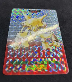 Pokemon 1996 Alakazam #065 Red Prism Holo Bandai Carddass Part 1 Japanese - NM+ - Image 2