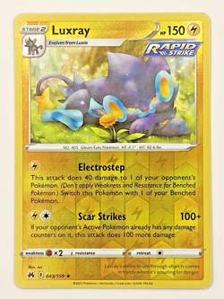 Luxray 043/159 Rare Reverse Holo Sword & Shield - Crown Zenith Pokemon TCG - Image 2