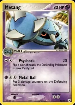 LP Metang 43/101 Hidden Legends Pokemon 2004 Kouki Saitou - Image 1