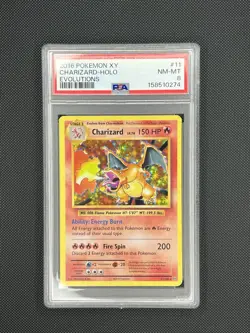The Pokemon Company 2016 Pokemon Evolutions Charizard Holo 11/108 PSA 8 English - Image 1