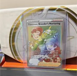 Pokemon TCG Pokemon Breeder's Nurturing Secret Rare Full Art Holo DA 195/189 - Image 1