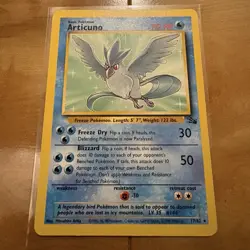 Pokemon Articuno 17/62 Fossil Unlimited Rare LP Gamefreak Nintendo WOTC - Image 2