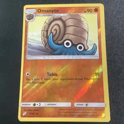 Pokemon TCG Omanyte Sun & Moon - Team Up 75/181 Reverse Holo Uncommon NM - Image 1