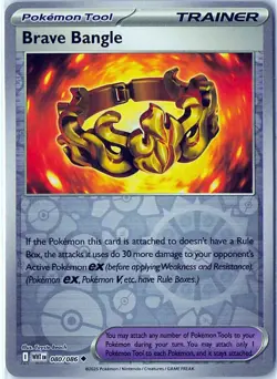 Brave Bangle 080/086 Uncommon White Flare Pokemon Reverse Holo Near Mint - Image 1