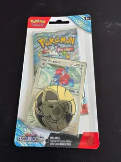 POKEMON - SCARLET & VIOLET STELLAR CROWN Porygon2 1 Pack Checklane Blister NEW - Image 1