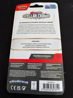 POKEMON - SCARLET & VIOLET STELLAR CROWN Porygon2 1 Pack Checklane Blister NEW - Image 2