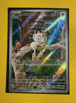 Pokemon TCG Phantasmal Flames Meowth #106/094 Illustration Rare | NM * Small Dmg - Image 1