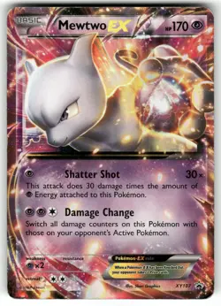 Mewtwo EX XY107 Holo Promo XY Promo Pokemon Moderately Played - Image 1