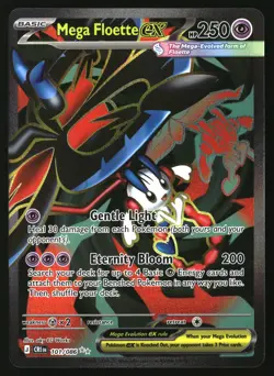 MEGA FLOETTE EX 101/086 ULTRA RARE CHAOS RISING POKEMON HOLO NEAR MINT - Image 1