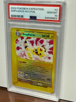 2002 Pokemon Expedition Ampharos - Rev. Foil 2/165 - Image 4