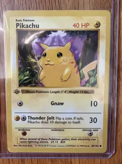1st edition pikachu 1999 yellow cheeks - Image 1