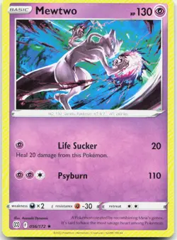 Mewtwo 056/172 Rare Brilliant Stars Pokemon Near Mint - Image 1