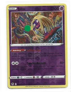 2022 Pokemon Jynx 62/195 Reverse Holo Uncommon S&S Silver Tempest - Image 1