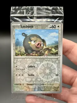 Pokemon TCG Sealed Pokemon Center Stamp Lechonk 155/198 Near Mint - Image 1