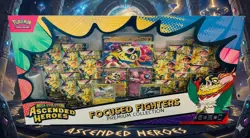 Set of Two Pokemon Ascended Heroes Focused Fighters Premium Collection 28 Packs - Image 1