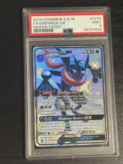(PSA 9) 2019 Pokemon Sun & Moon Hidden Fates FA Greninja GX SV56 - Image 1