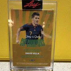 Leaf Glory of the Game 2026 David Villa Spain Cup Champions Auto CU-DV1 /25 - Image 2