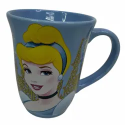 Disney Store Princess Cinderella Blue Coffee Tea Tall Mug Cup Castle Exclusive - Image 1