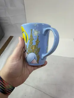 Disney Store Princess Cinderella Blue Coffee Tea Tall Mug Cup Castle Exclusive - Image 3